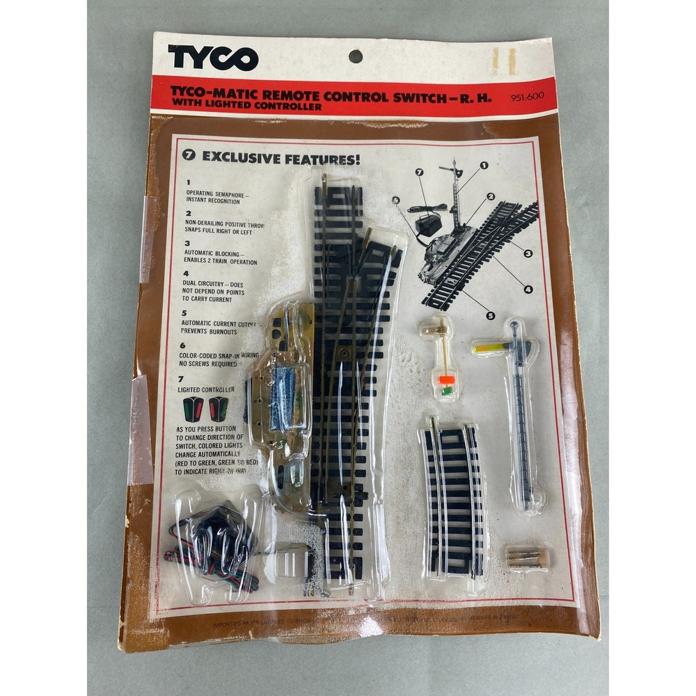VTG Tyco HO Scale Tyco-Matic Remote Control Switch Set 950:600 951:600 RH & LH